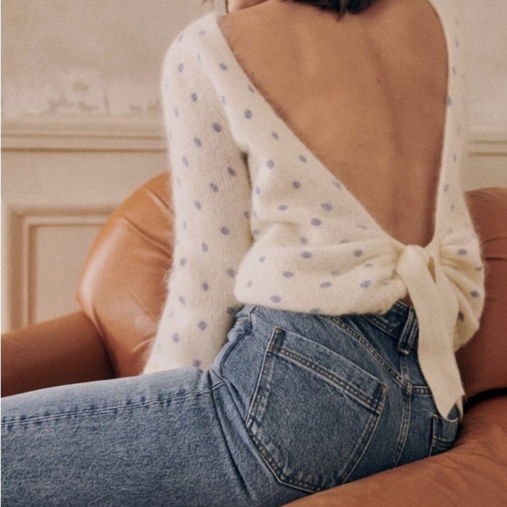 Sezane Alba Sweater Polka Dot Size S - Picture 2 of 7